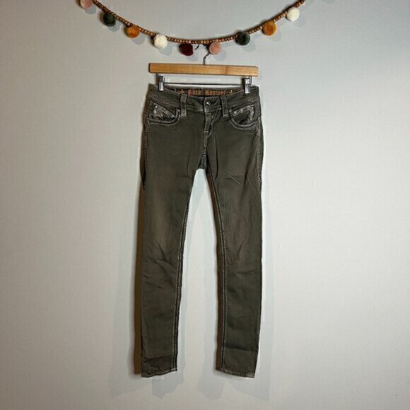 Rock Revival Y2K grey Keris skinny jeans - Picture 1 of 8